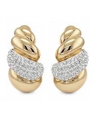 And Now This Crystal Twist Hoop Earring