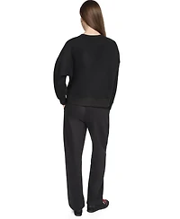 Dkny Sport Women's Oversized Graphic Blouson-Sleeve Pullover Sweatshirt