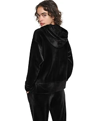 Dkny Sport Women's Velour High-Low Hem Zip Hoodie
