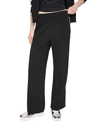 Dkny Sport Women's High-Rise Modified Wide-Leg Side-Stripe Pant