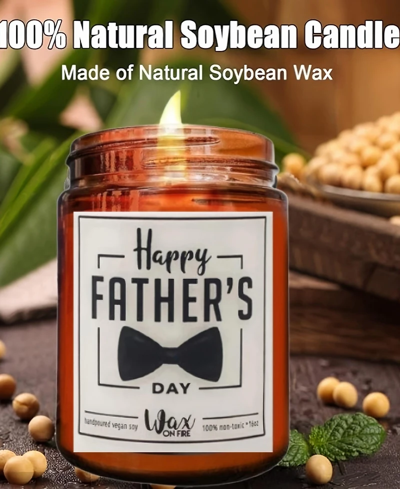 Lovery Happy Father's Day Candle Lavender Scented Soy Wax, 10oz