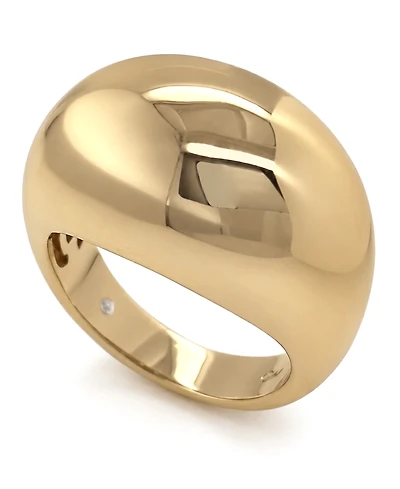 And Now This Silver Plated or 18k Gold Brass Dome Ring