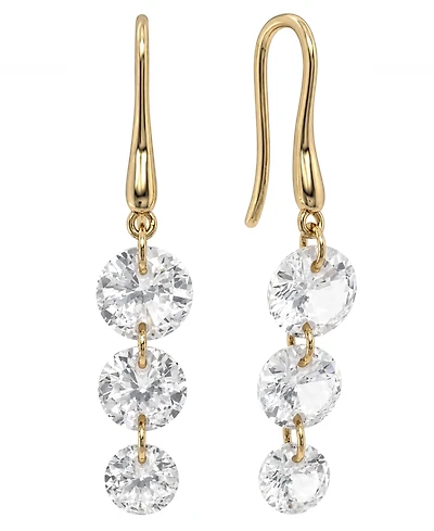 And Now This Cubic Zirconia Graduated Linear Drop Earrings