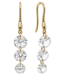 And Now This Cubic Zirconia Graduated Linear Drop Earrings