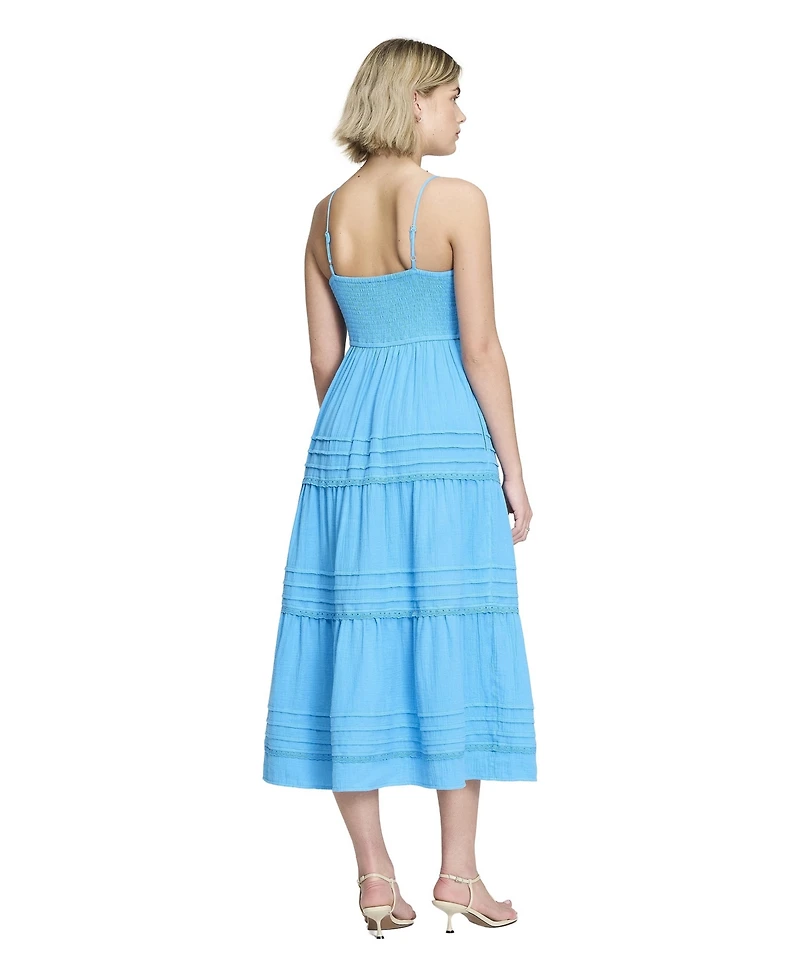 Finery London Women's Hazel Cotton Cheesecloth Midi Dress
