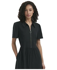 Finery London Women's Tania Linen Blend Midi Shirt Dress