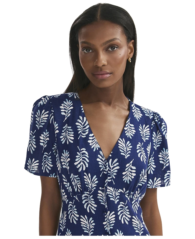 Finery London Women's Martina Printed Crepe Midi Dress