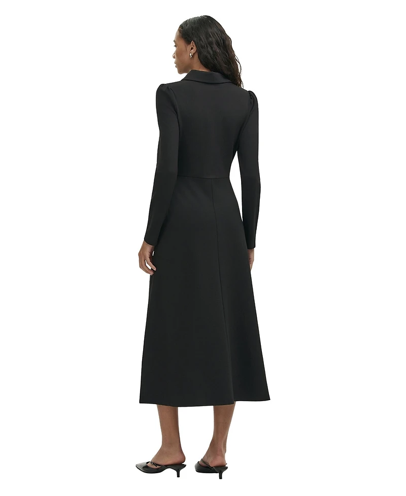 Finery London Women's Elvira Ponte Jersey Zip Front Midi Dress