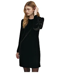Finery London Women's Hattie Velvet Round Neck Short Dress