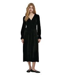 Finery London Women's Laila Velvet V-Neck Midi Dress