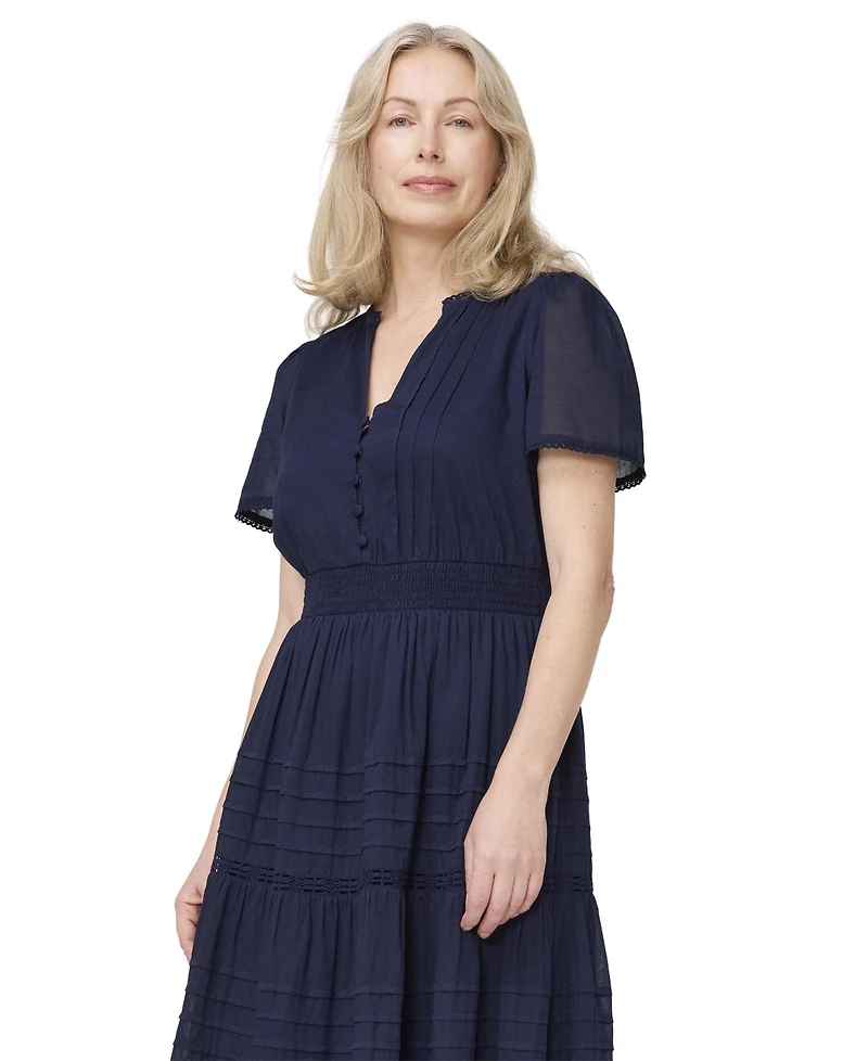 Finery London Women's Juniper Short Sleeve Midi Dress