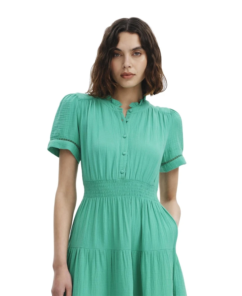 Finery London Women's Natalia Cheesecloth Midi Dress