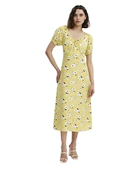 Finery London Women's Regular Jada Puff Sleeve Midi Dress