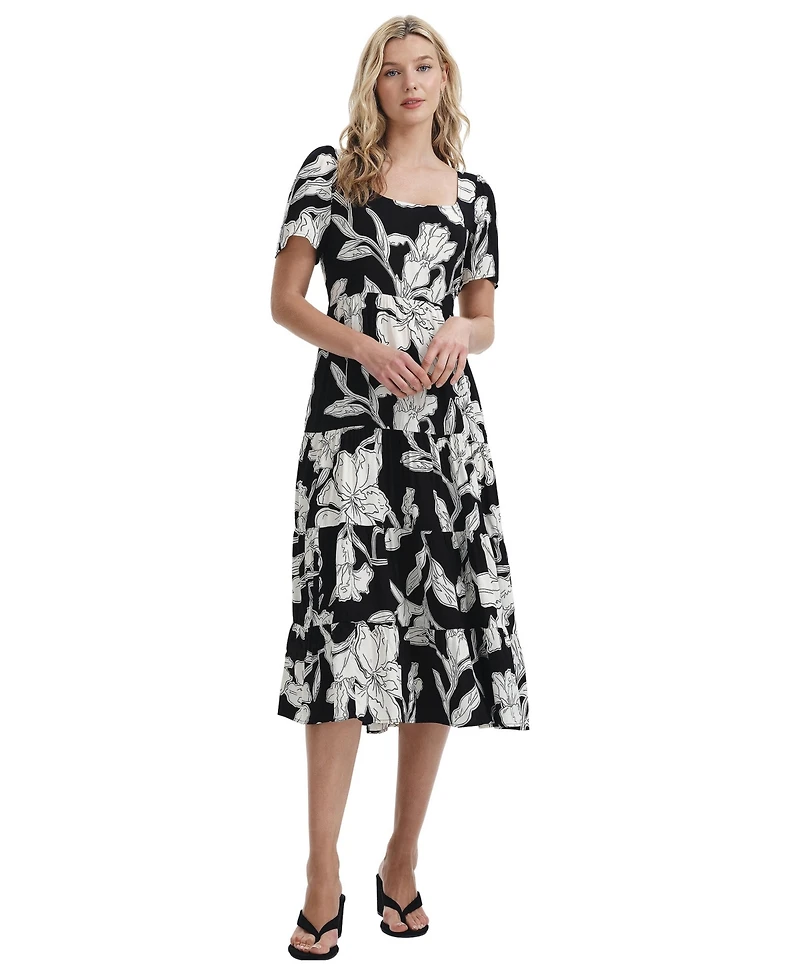 Finery London Women's Teresa Printed Tiered Midi Dress