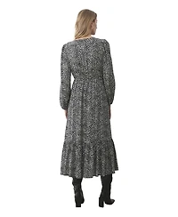 Finery London Women's Suzie Animal Print Midi Dress