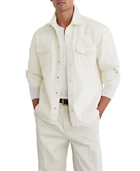 Reiss Men's Finley Denim Western Overshirt