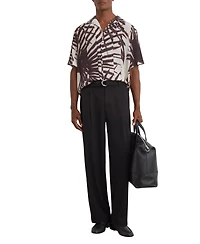Reiss Men's Shindora Plisse Cuban-Collar Shirt