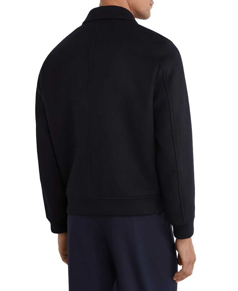 Reiss Men's Deluca Wool-Blend Flap-Pocket Bomber Jacket