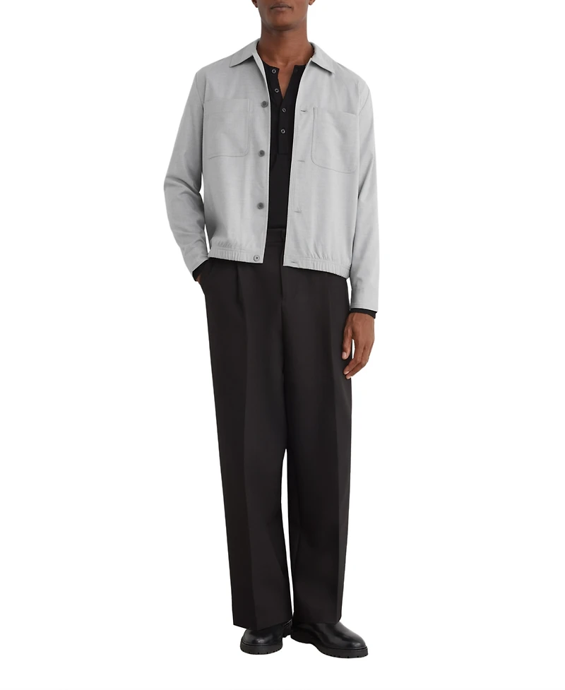 Reiss Men's Penge Brushed Wool-Blend Twin-Pocket Overshirt