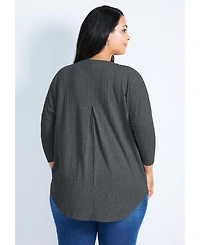 Avenue Women's Plus Kym Rib Hacci Tunic