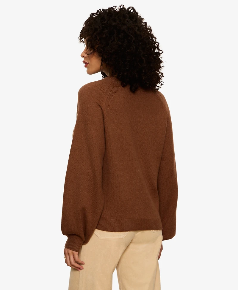 Sanctuary Women's Soft Popover Crewneck Long-Sleeve Sweater