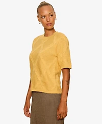 Sanctuary Women's Short-Sleeve Cotton Sweater T-Shirt