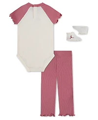 Jordan Baby Girls' Love Is the Air Bodysuit, Flared Pants and Socks, 3-Piece Set