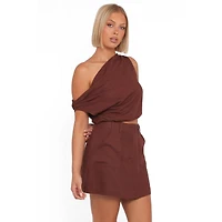 Petal and Pup Women's Shaw Off-Shoulder Cropped Top