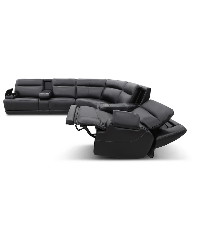 Atlas 7-Piece Triple Power Motion Sectional Sofa, Macy's Exclusive