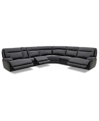 Atlas 6-Piece L-Shaped Triple Power Motion Sectional Sofa, Macy's Exclusive