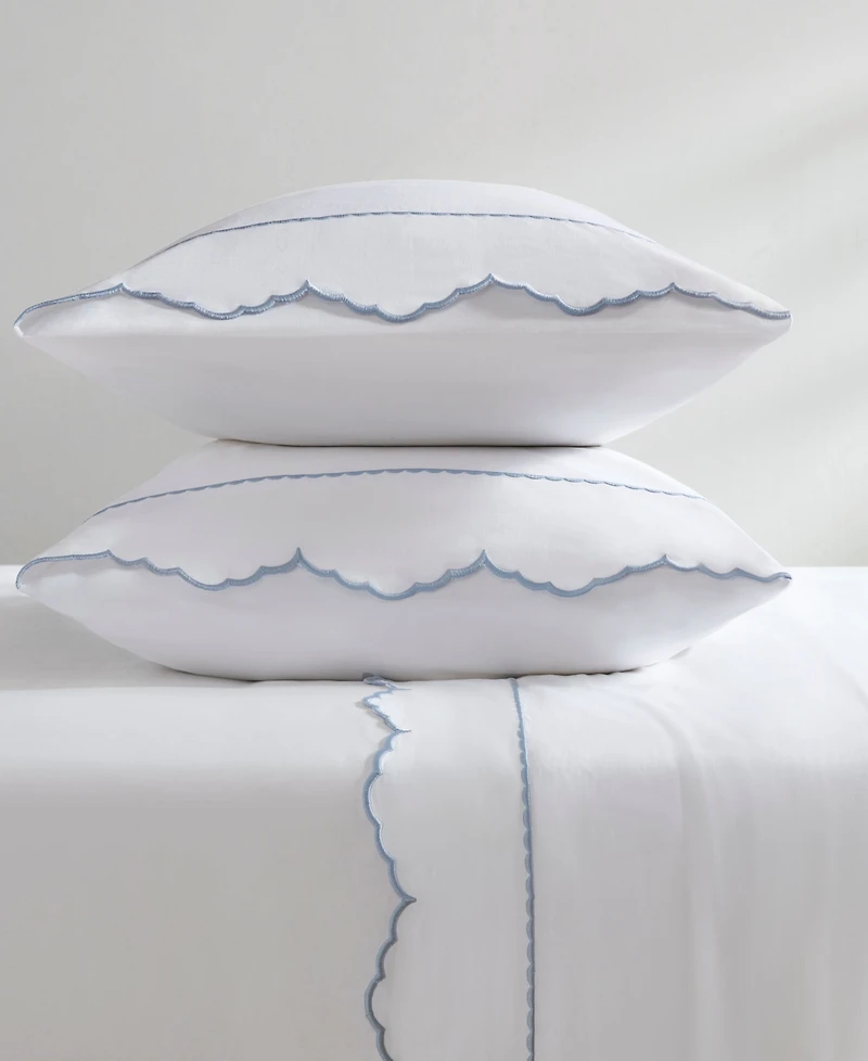 Harbor House Brielle Scalloped Edge 300-Thread Count Cotton 4-Piece Sheet Set