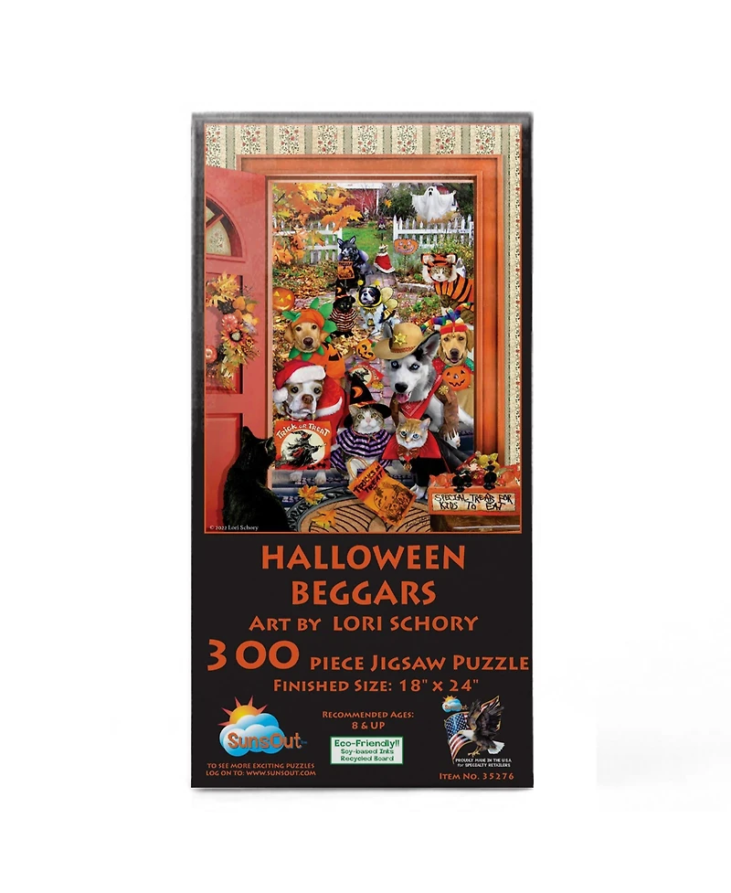 SunsOut Halloween Beggars 300-Piece Jigsaw Puzzle, Ages 15+