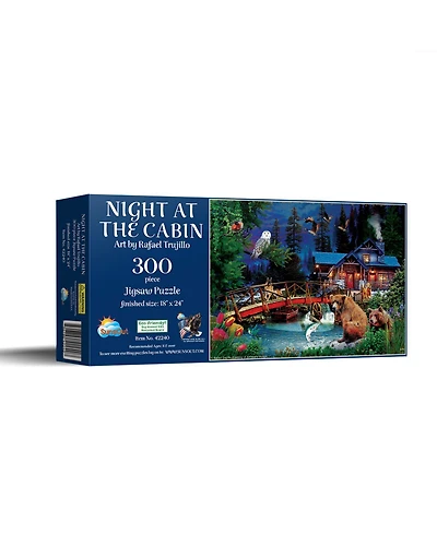 SunsOut Night at the Cabin 300 Piece Jigsaw Puzzle, Ages 15+