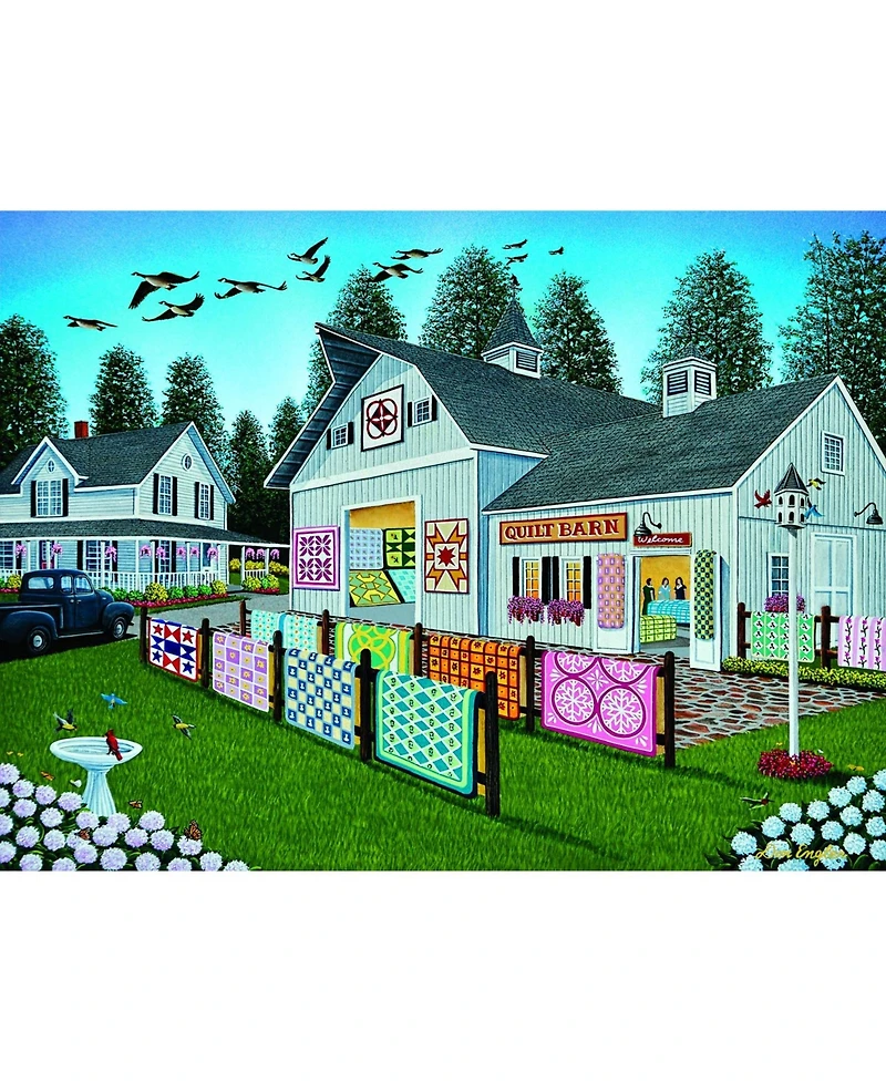 SunsOut Welcome to the Quilt Barn 300 Piece Jigsaw Puzzle, Ages 15+