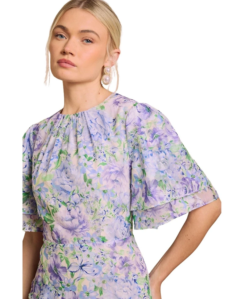 Oasis Women's Occasion Flora Jacquard Midi Dress