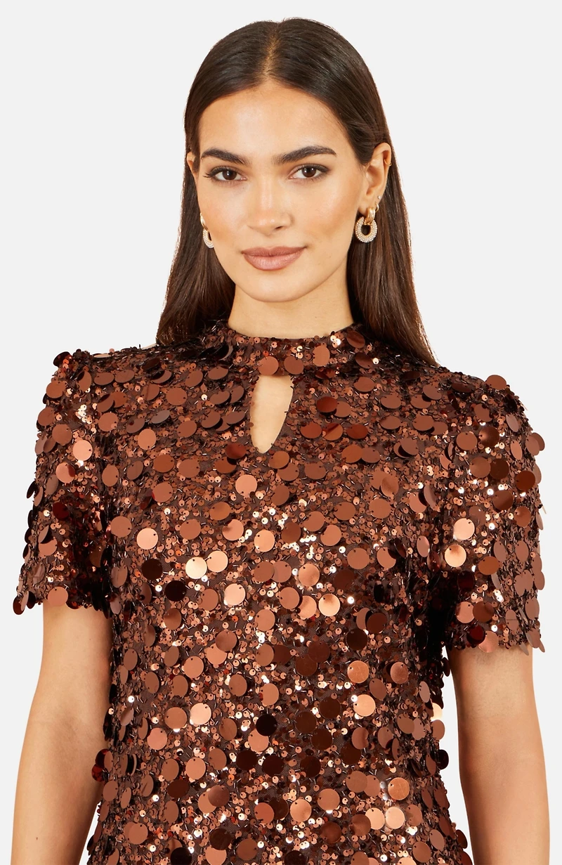 Yumi Women's Big Sequin Tunic Dress