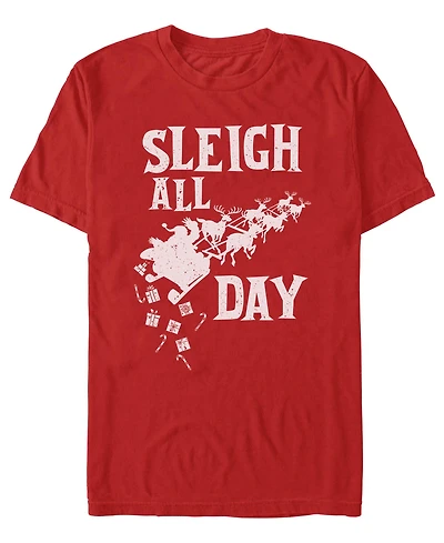 Fifth Sun Men's Sleigh Christmas Graphic T-Shirt