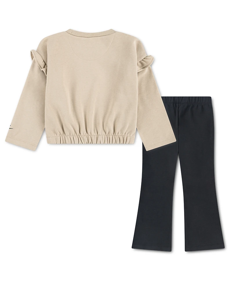 Nike Toddler Girls' 2T-4T Ruffle Top and Flared Leggings, 2-Piece Set