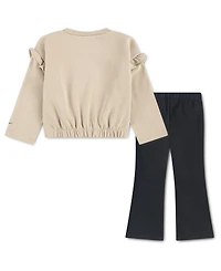 Nike Toddler Girls' 2T-4T Ruffle Top and Flared Leggings, 2-Piece Set