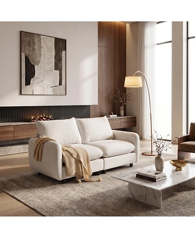 Streamdale Furniture 2-Seats Modular Sectional Sofa Corner Chair Sofa Couch