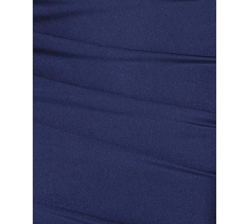 B Darlin Juniors' Sleeveless Cowl Neck Shiny Knit Gown