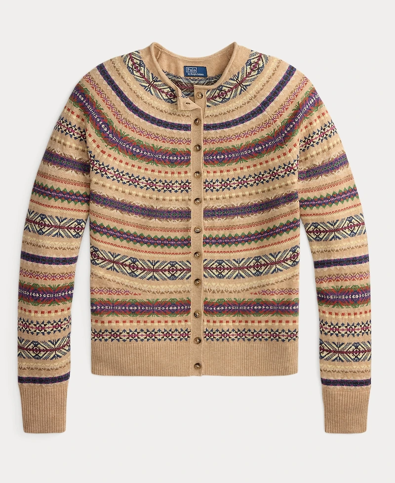 Polo Ralph Lauren Women's Fair Isle Wool-Blend Slim Cardigan