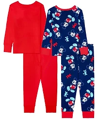 Ame Toddler Boys' 2T-4T Cool and Classic Pajama, 4-Piece Set