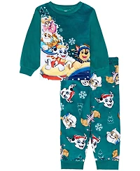 Ame Toddler Boys' 2T-4T Winter Patrol Cozy Velour Pajama, 2-Piece Set
