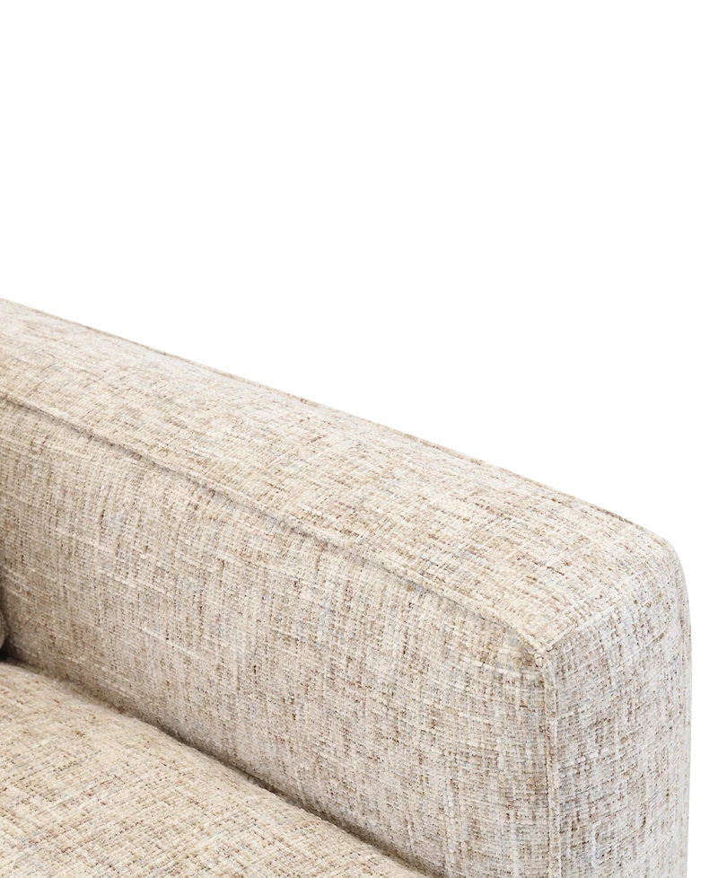 Baymont 69" Top-Grain Leather Pad-Arm Loveseat, Macy's Exclusive