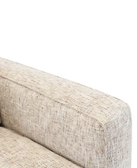 Baymont 69" Top-Grain Leather Pad-Arm Loveseat, Macy's Exclusive