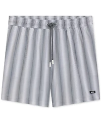 Boss by Hugo Men's 5" Flounder Stripe Print Swim Trunks