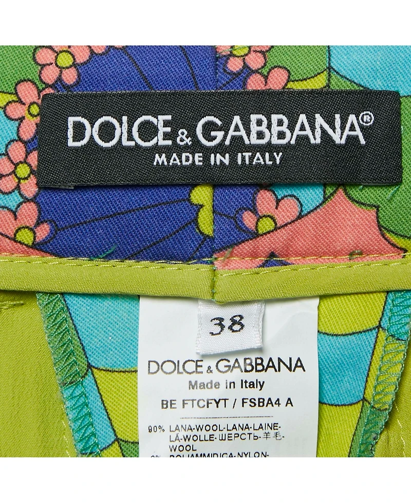 Pre-Owned Dolce & Gabbana Women's Floral Print Poplin Shorts