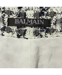 Pre-Owned Balmain Women's Tweed Frayed Hem Shorts