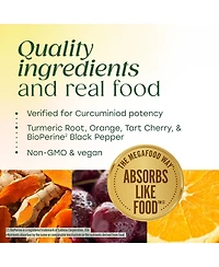 MegaFood Whole Body Turmeric Curcumin Supplement with Black Pepper and Vitamin C, 90 Count